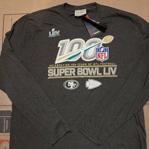 NFL Super Bowl LIV 100 Years Celebrating Man Long Sleeve T-shirt Large